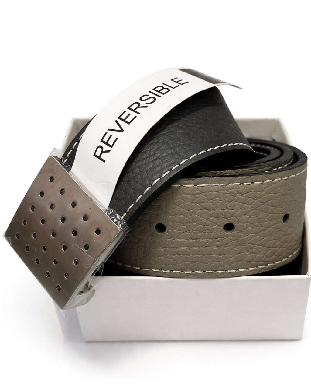 Reversible Leather Belt, vändbart läderbälte