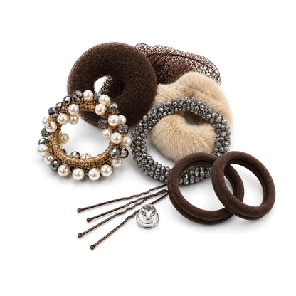 Competition Bun Kit - Brunette, kit för en elegant frisyr