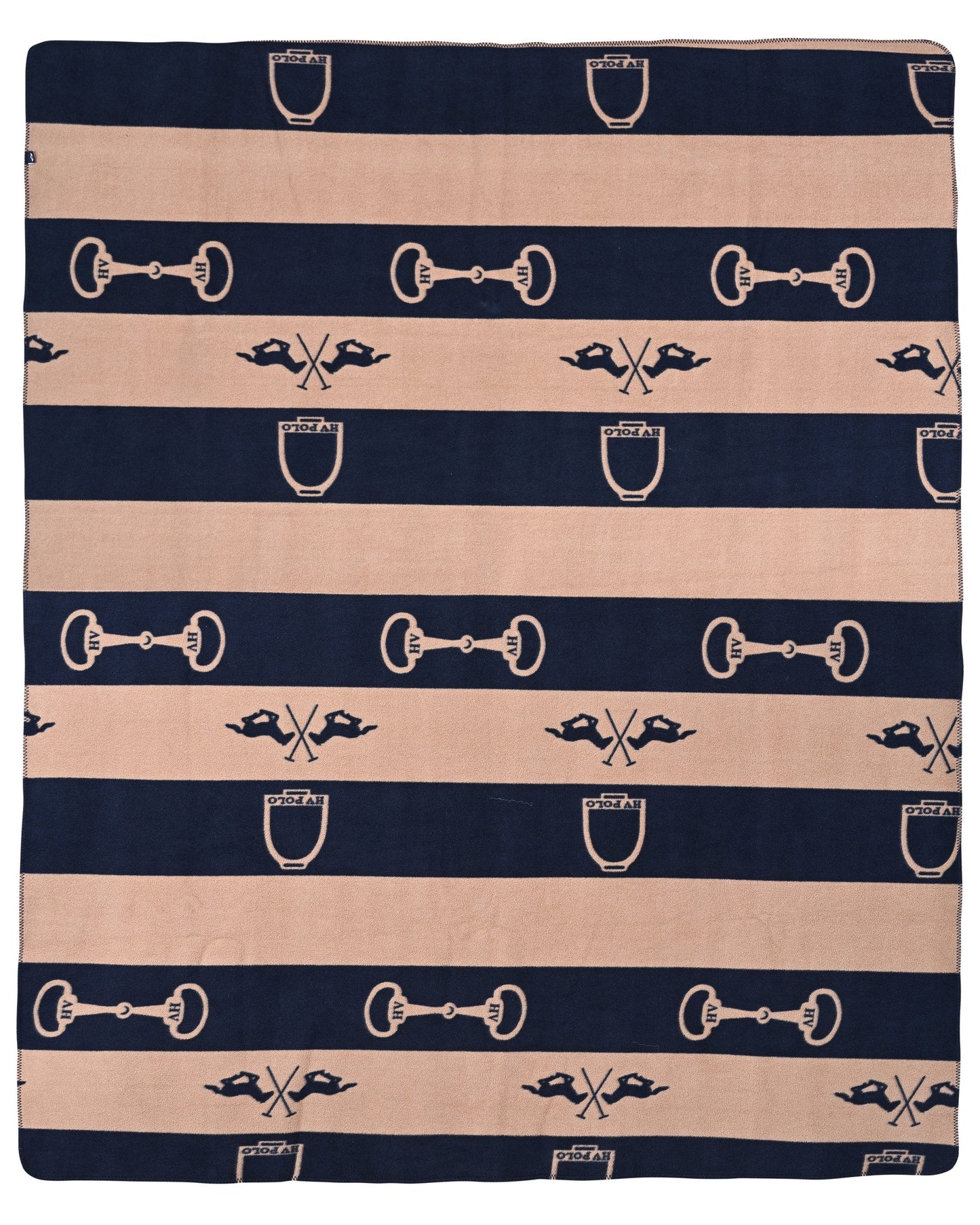 Plaid Gwenny Print, fleecepläd hästtema
