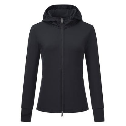 Cardigan Ashley, snygg ridtröja med dragkedja och luva, flera färger