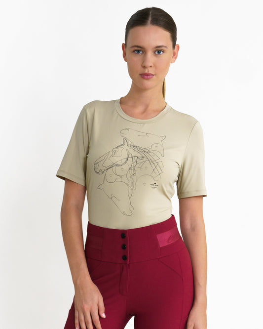 Top Amelie, t-shirt med fint mönster