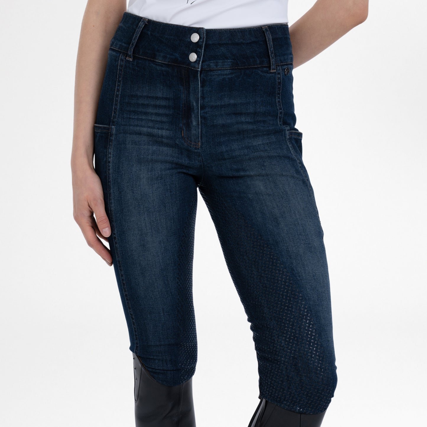 Riding Breeches Classic Slim Denim, helskodda jeanstyg