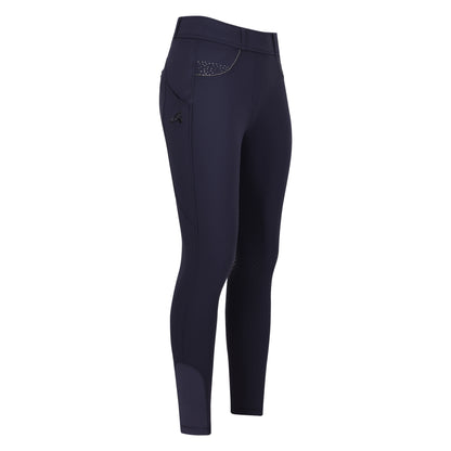 Riding Tights Maxi FullGrip, helskodda strassdetaljer