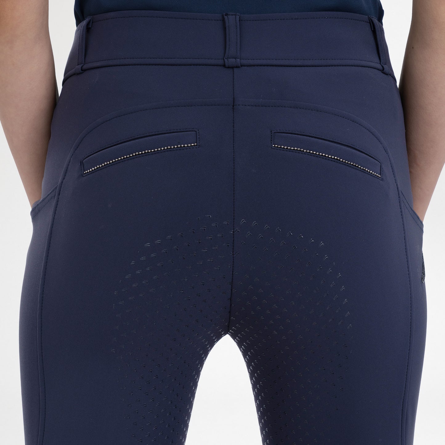 Riding Tights Maxi FullGrip, helskodda strassdetaljer