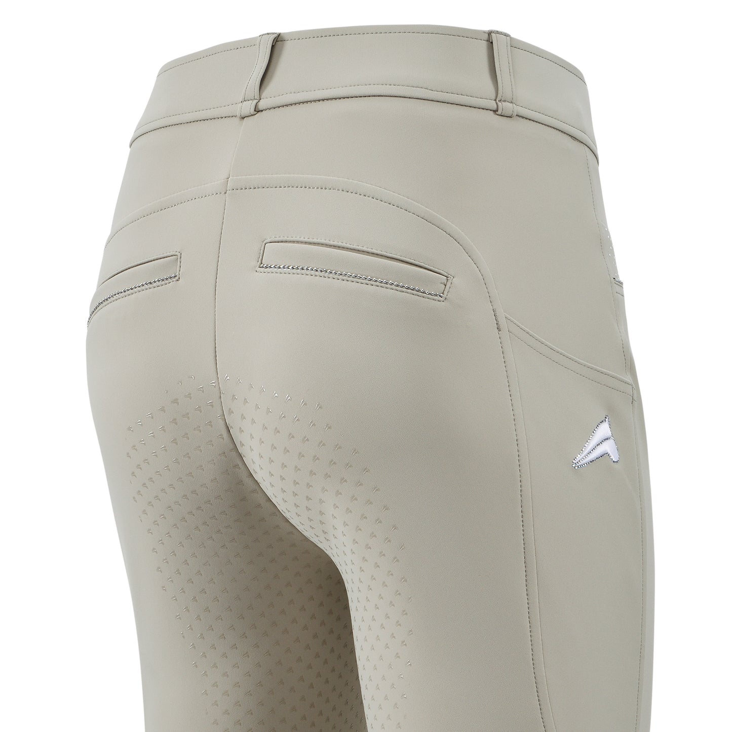 Riding Tights Maxi FullGrip, helskodda strassdetaljer