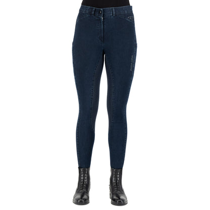 Euro-Star Arista Denim FullGrip®, helskodd ridbyxa i jeans tyg