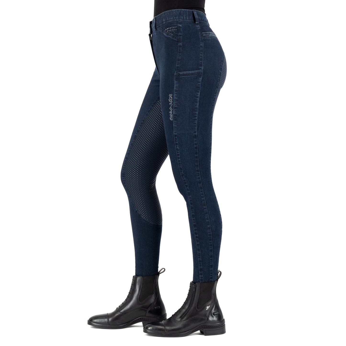 Euro-Star Arista Denim FullGrip®, helskodd ridbyxa i jeans tyg