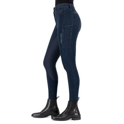 Euro-Star Arista Denim FullGrip®, helskodd ridbyxa i jeans tyg