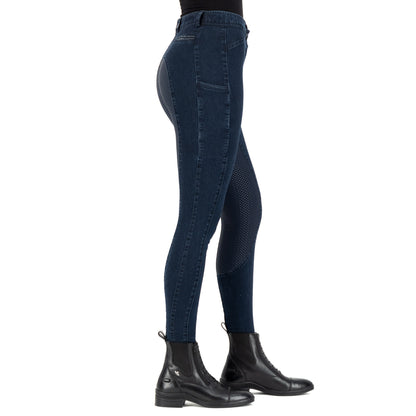 Euro-Star Arista Denim FullGrip®, helskodd ridbyxa i jeans tyg