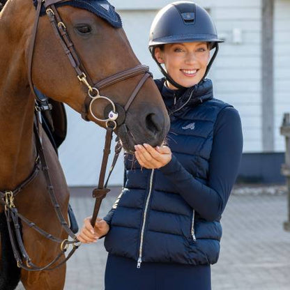 Bodywarmer Cara, varm ridväst med luva