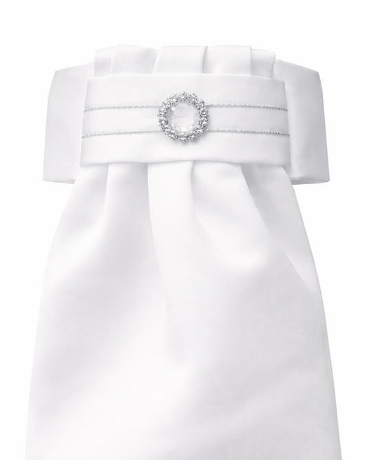 Deluxe Ready Tied Stock Diamante Circle, plastrong med kardborreband