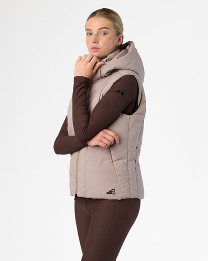 Bodywarmer Ayla, ridväst avtagbar huva