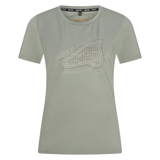 Euro-Star Mirella, trendig t-shirt stor Rhinstone ES logga