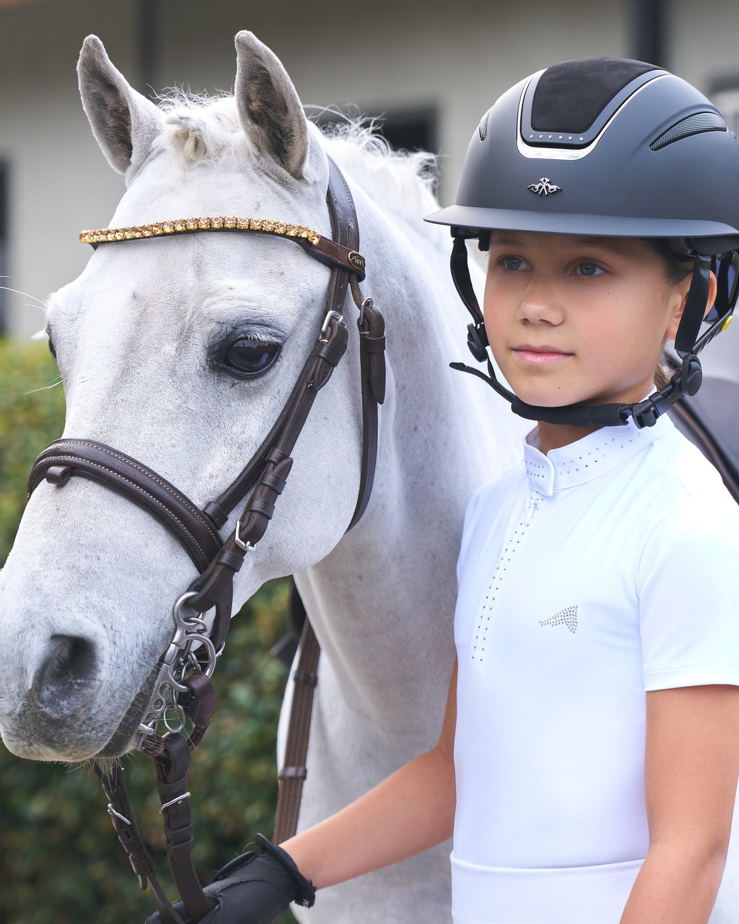 Kids Competition Shirt Isabeau, elegant tävlingstopp junior