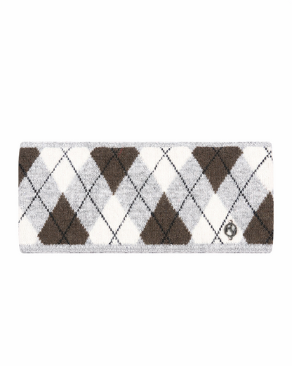 Headband Argyle, stickat pannband