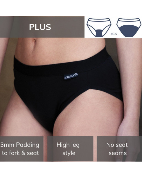 Bikini Brief Plus, underkläder för ryttare dubbel padding
