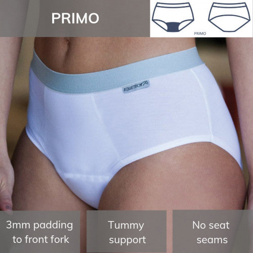 Equetech Dressage Brief Primo, underkläder för dressyrryttare med padding