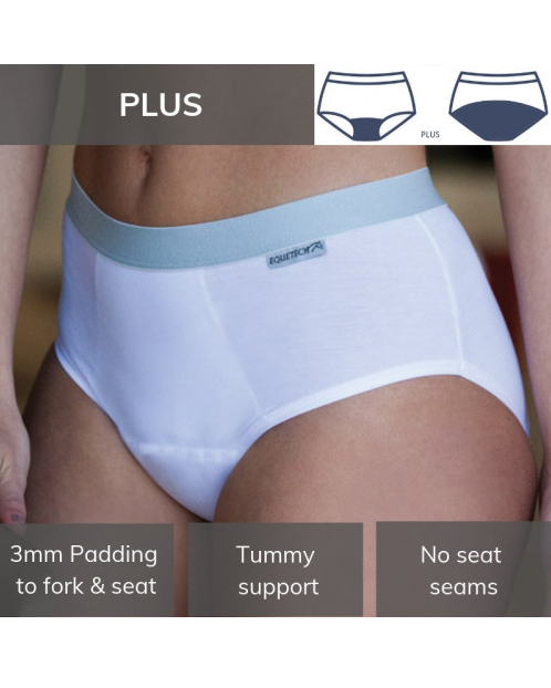 Dressage Brief Plus, underkläder för dressyrryttare med dubbel padding