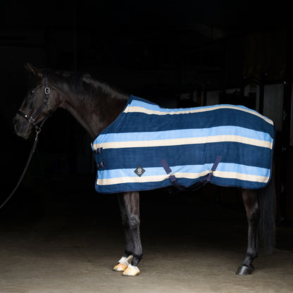 Fleece Blanket Stripe, fuktabsorberande med sportig design