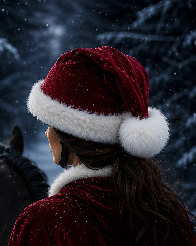 Deluxe Santa Hat Silk, klassisk julstil