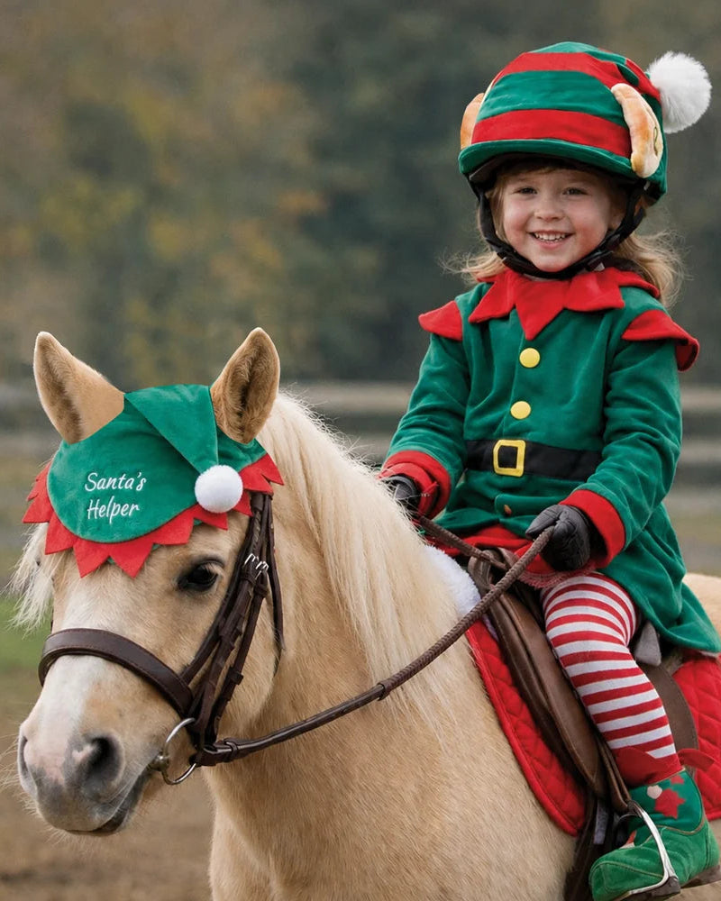 Cheeky Elf Horse Ear Bonnet, julhuva för ponny/häst