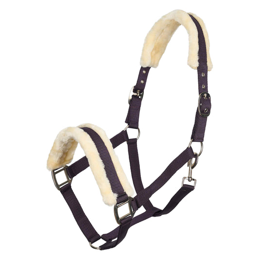 Imperial Riding Headcollar Classic Fur, grimma med fuskpäls