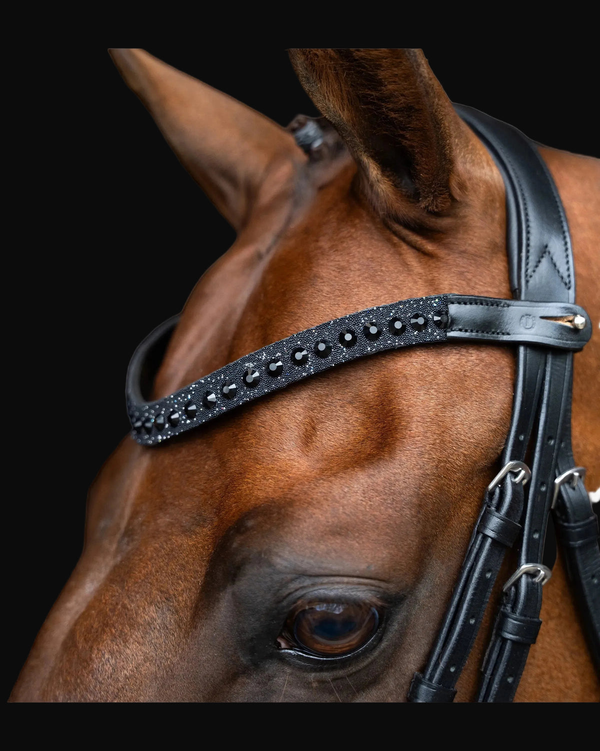Browband Slim, läderpannband