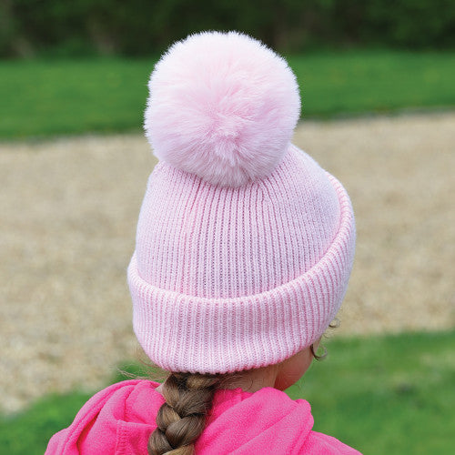 Equetech Recycled Junior Luxe Pom Hat, mössa i återvunnen polyester