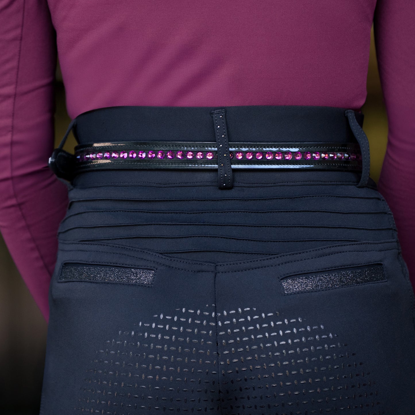 Belt Olania Sparkle, smalt läderbälte