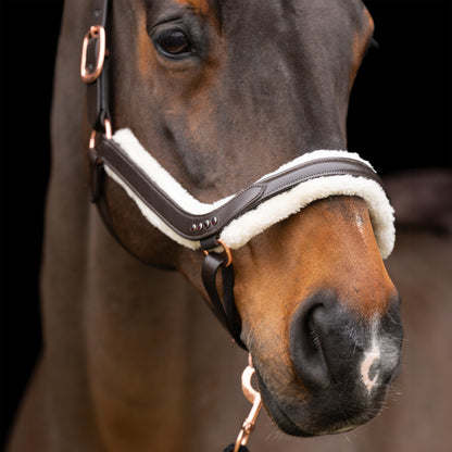 Imperial Riding Headcollar Luxury, lädergrimma med vaddering
