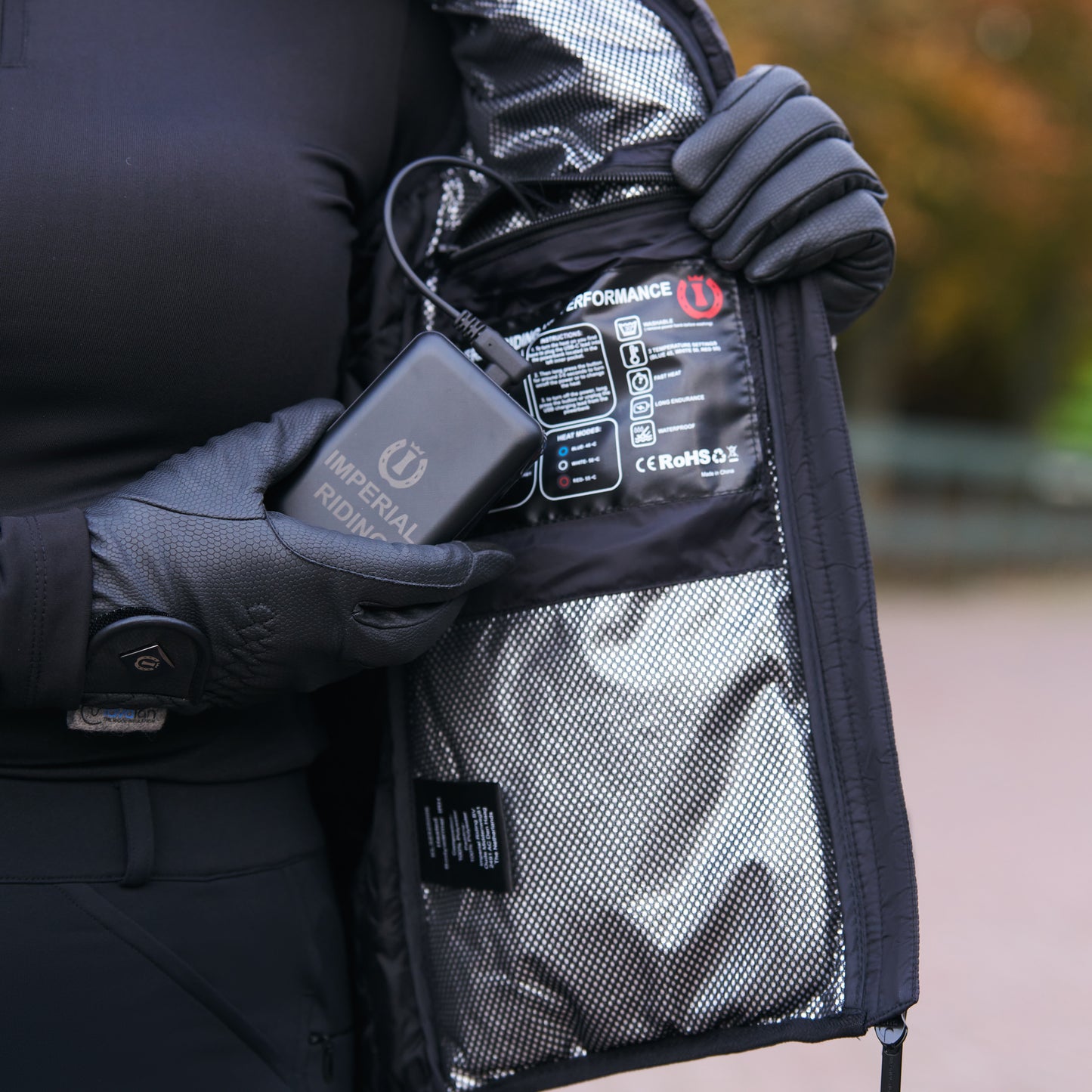 Bodywarmer Heated, härlig uppvärmd ridväst