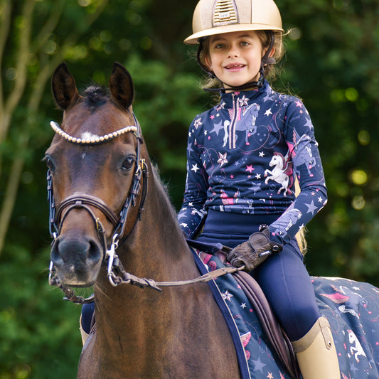 Imperial Riding Top Ally Kids, mönstrad top till barn/junior