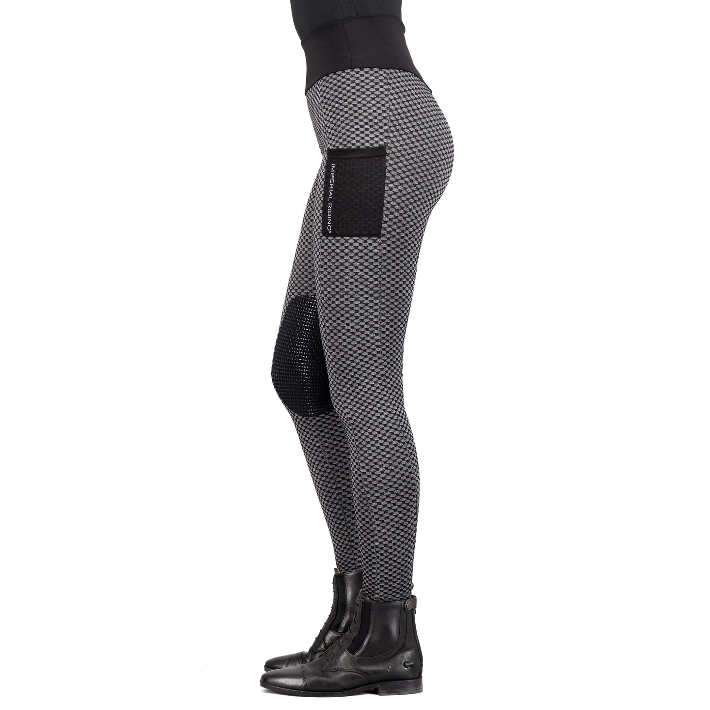 Imperial Riding Riding Tights Diamond Bubble Knee, knäskodda ridtights med hög midja