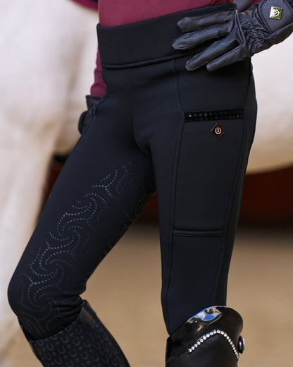 Kids Riding Tights Teddy FullGrip, helskodda vinterridtights barn/junior