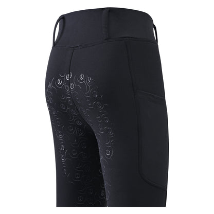 Kids Riding Tights Laura FullGrip, vintertights junior