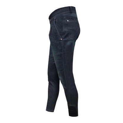 Equetech Mens Denim Breeches, ridbyxor i jeanstyg, herr