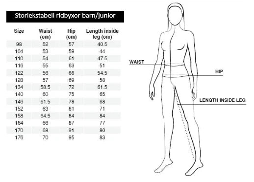 Junior/barn ridbyxor/Ridtights HVE