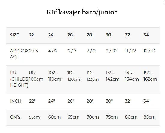 Ridkavajer barn/junior Equetech