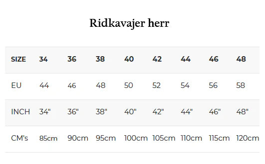Ridkavajer herr Equetech