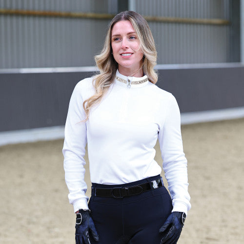 Equetech Luxe Crystal Thermal Stock Shirt, fleecefodrad tävlingströja