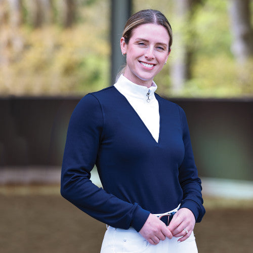 Equetech Ladies Thermal Sweater Stock Shirt, integrerad tröja och tävlingstopp