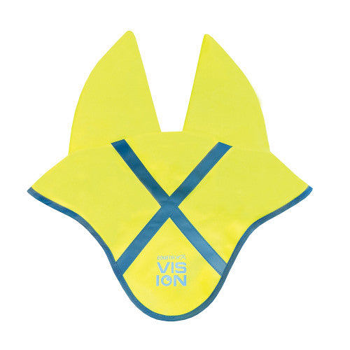 Equetech Hi-Vis Vision Acoustic Soundless Horse Ear Bonnet, reflexhuva med ljudisolerande öron