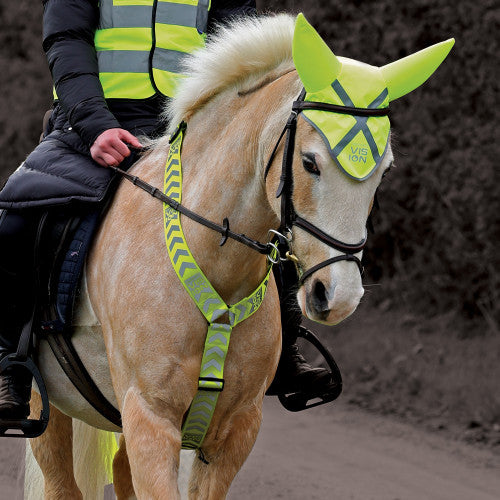 Hi-Vis Vision Horse Breastplate, reflekterande brösta, flera färger