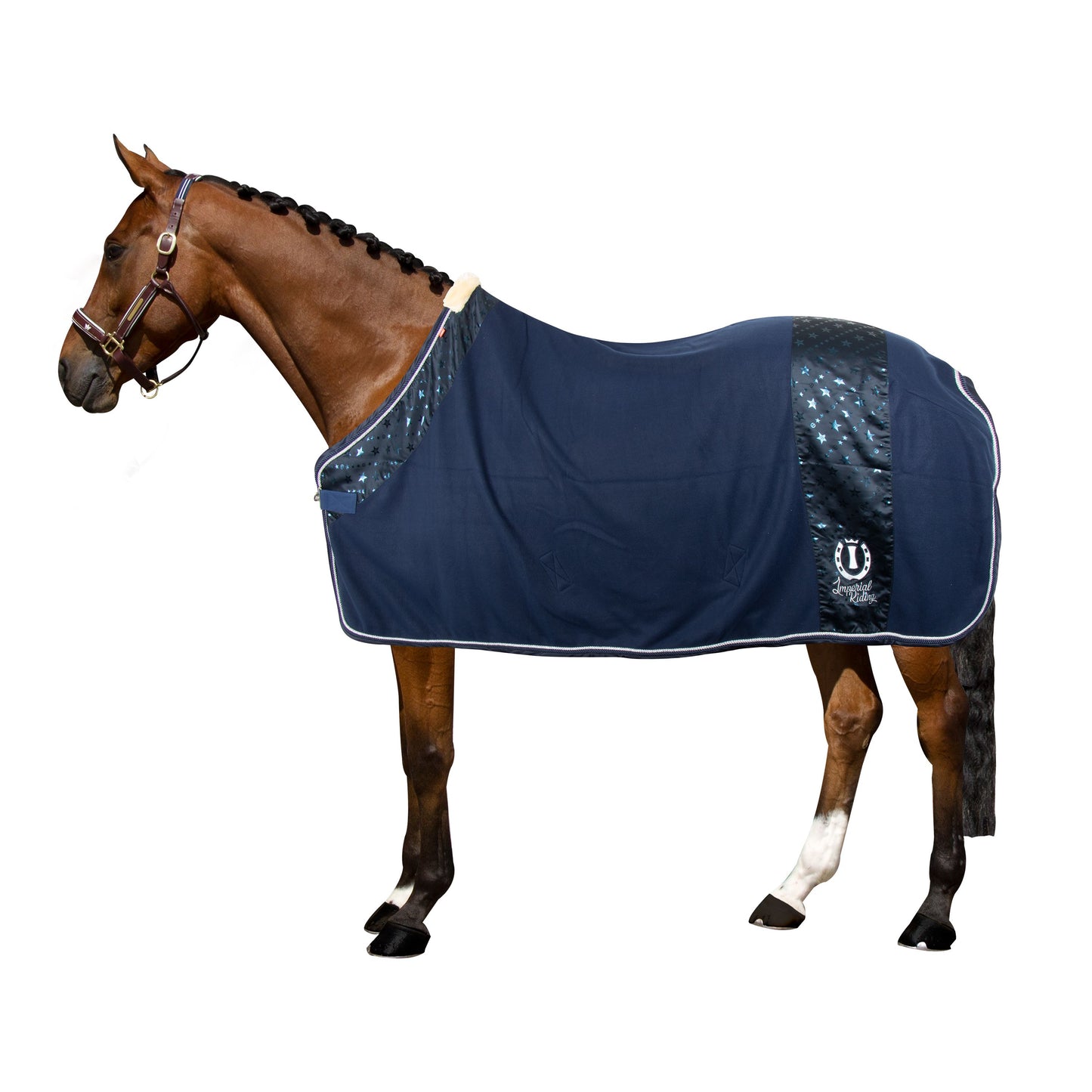 Imperial Riding Fleece blanket Ambient Stars Up, fleecetäcke med satin detaljer