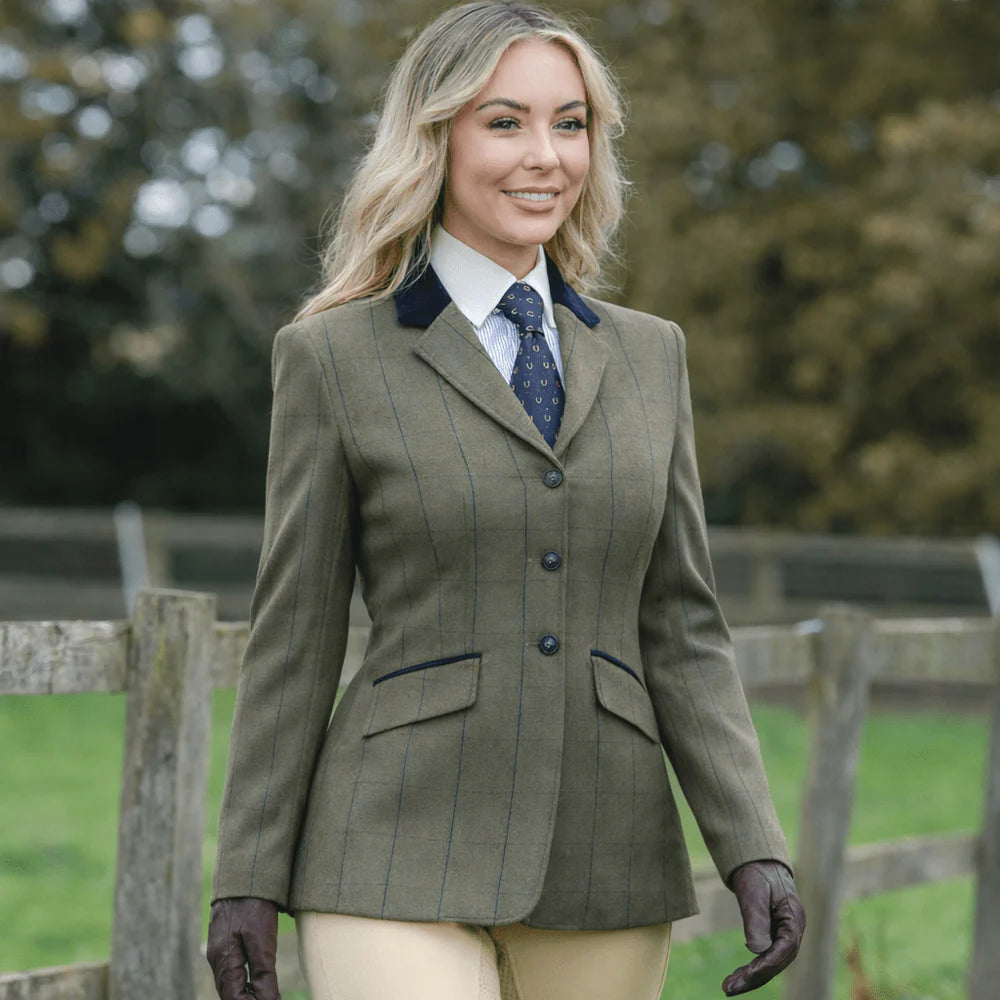Bellingham Deluxe Stretch Tweed Riding Jacket, klassiskt brittisk ridkavaj i tweed