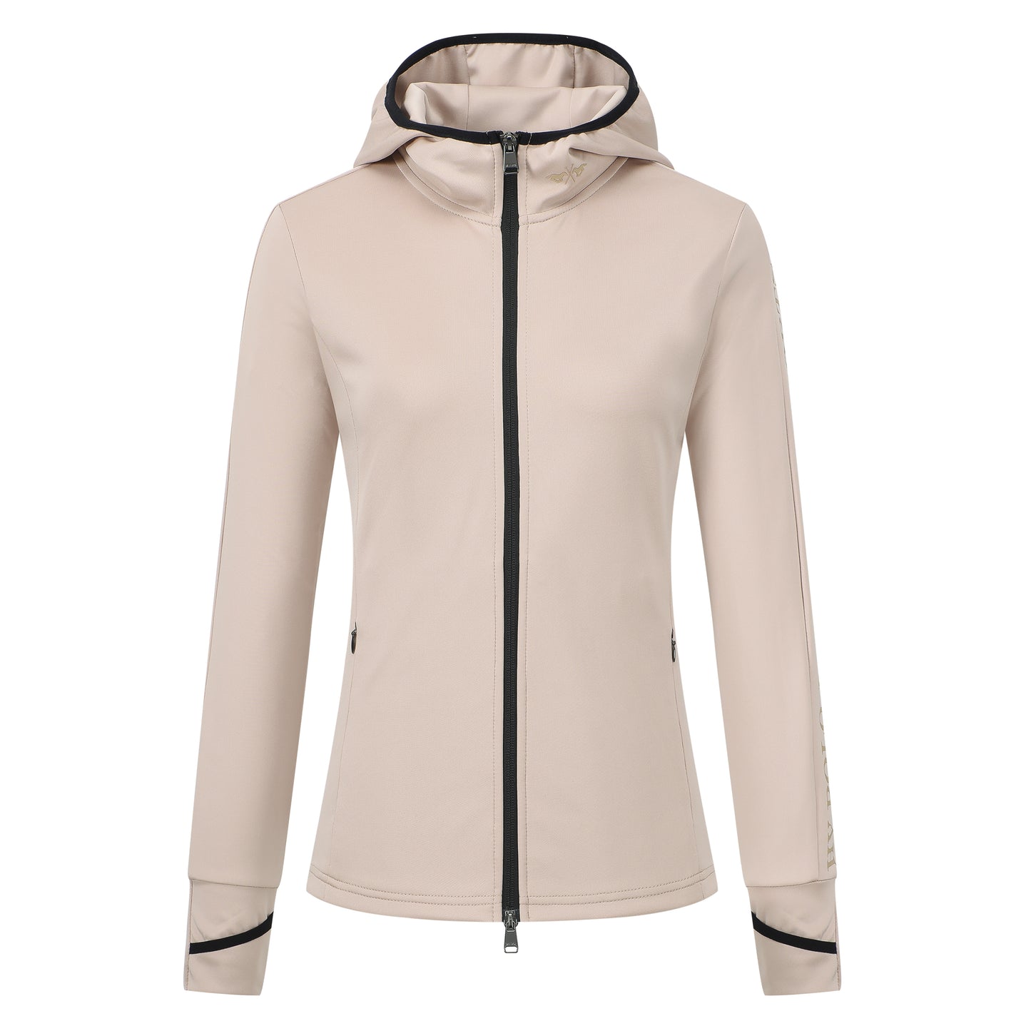 Cardigan Ashley, snygg ridtröja med dragkedja och luva, flera färger