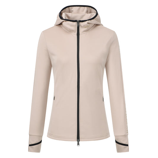 Cardigan Ashley, snygg ridtröja med dragkedja och luva, flera färger