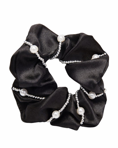 Hair Elastic Crystal Pearl, dekorerad hårsnodd