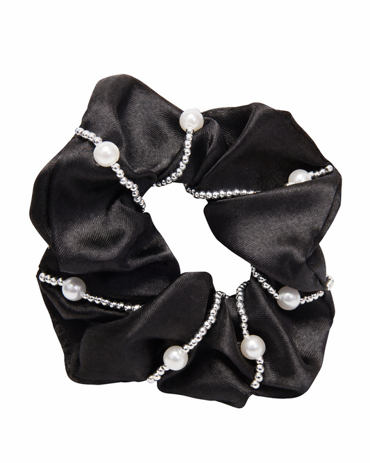 Hair Elastic Crystal Pearl, dekorerad hårsnodd