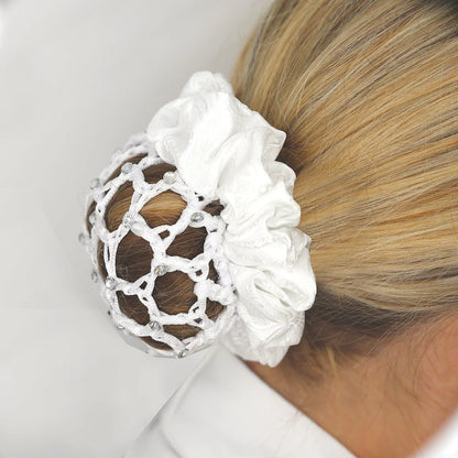 Crystal Bun Net, hårband med kristaller